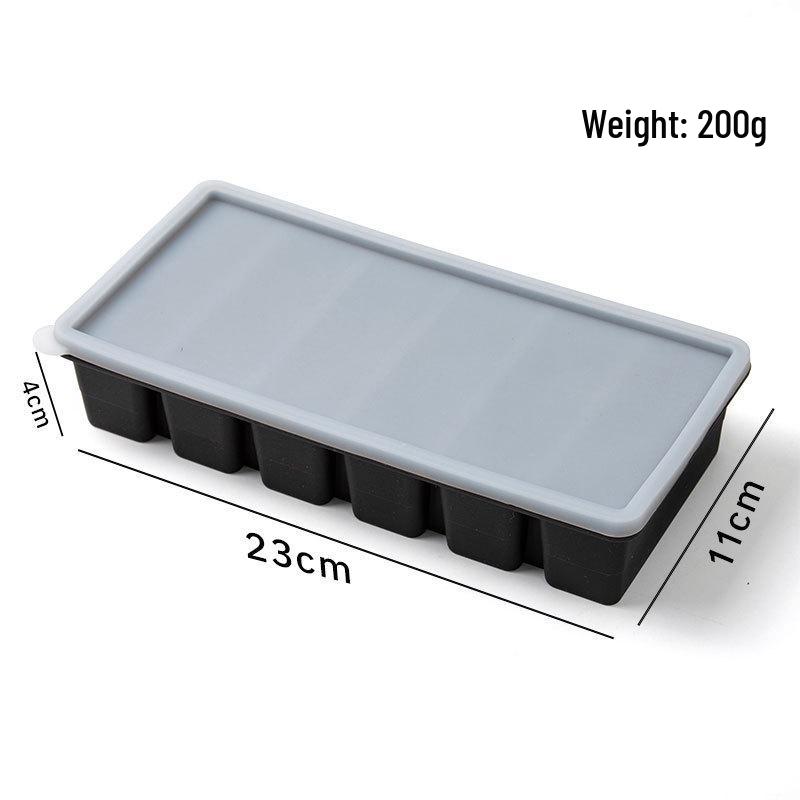 Thickened Silicone Ice Cube Tray with Lid - Easy Demold, Food Grade, Ideal for Baby Food & Large Ice Cubes