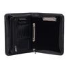 Tizano Bws08 Men' Leather A5 Briefcase - Elegant Document Case Black