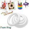 White Foam Ring Round Handmade Craft Decor New DIY White Blanks  Home