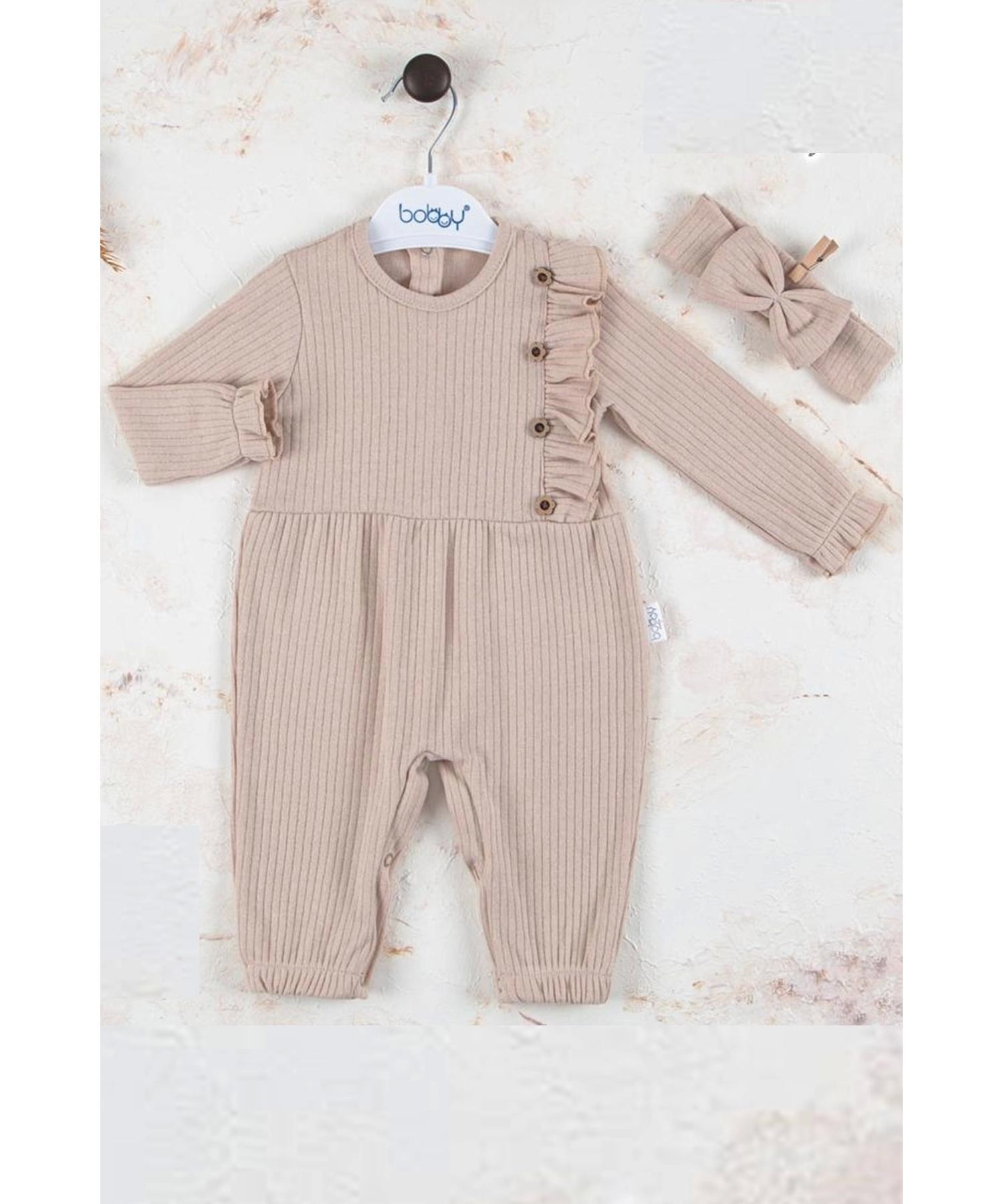 

Комбинезон-бандана из 100 % хлопка с пуговицами для маленьких девочек