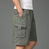 Heren Grote Mat Casual Shorts Zomer Puur Katoen Werkkleding Shorts Meerdere Zakken Los Ademend Vijfkwart Broek Strandbroek Shorts Heren