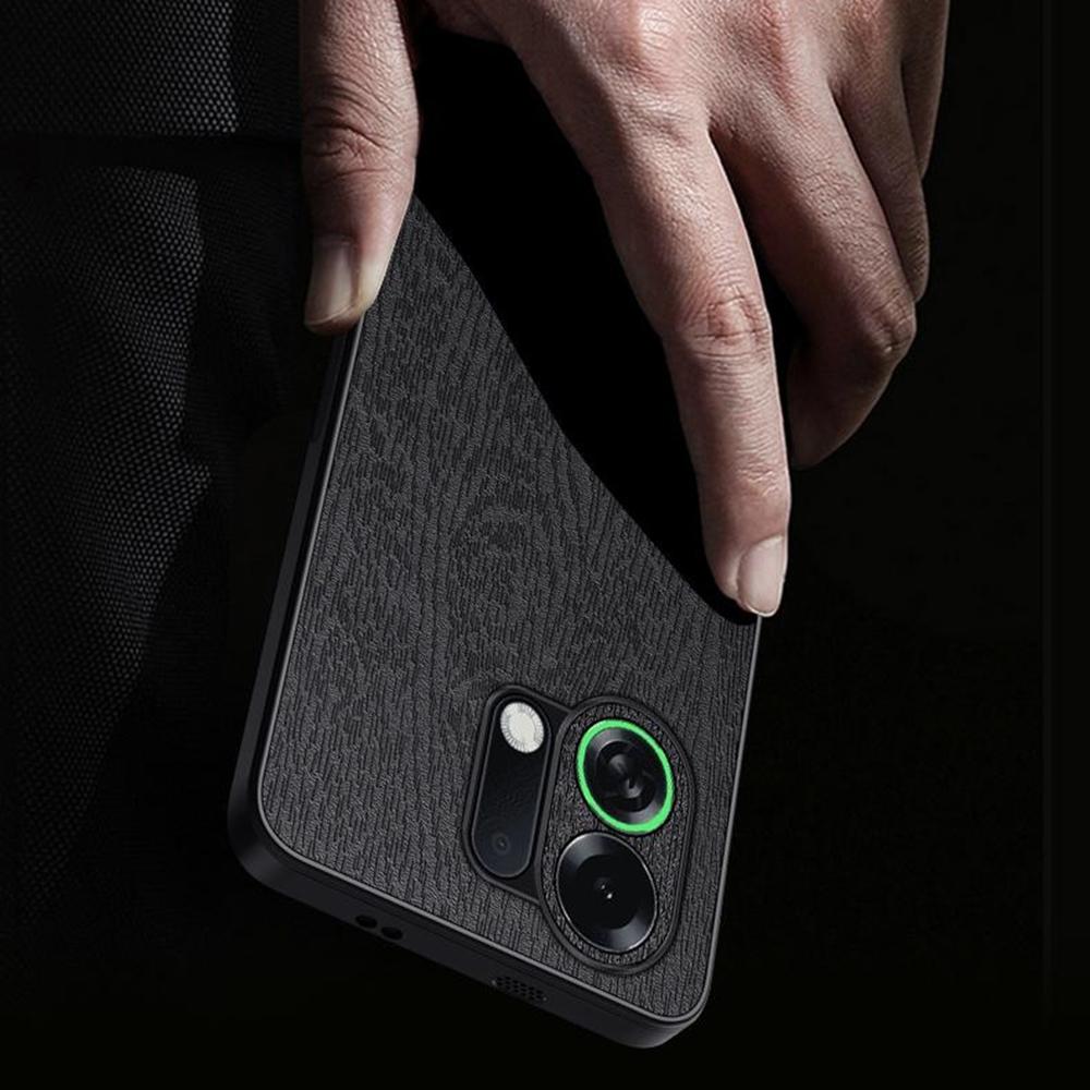 For Oppo K13 Turbo Pro 5G Case Wood Texture PU Leather Coated PC TPU Phone Cover