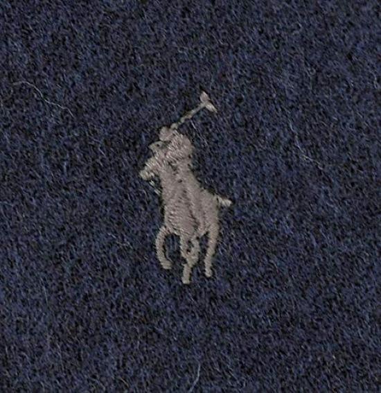 POLO RALPH LAUREN Reversible Scarf PC0455 and Scarf Polo Black x Gray One Size Fits All One-Point Men's Women's [Used]