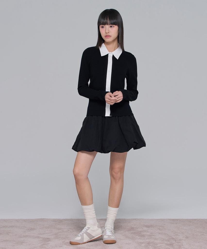 Peulleibu Balloon Skirt W/Inner Pants_Black