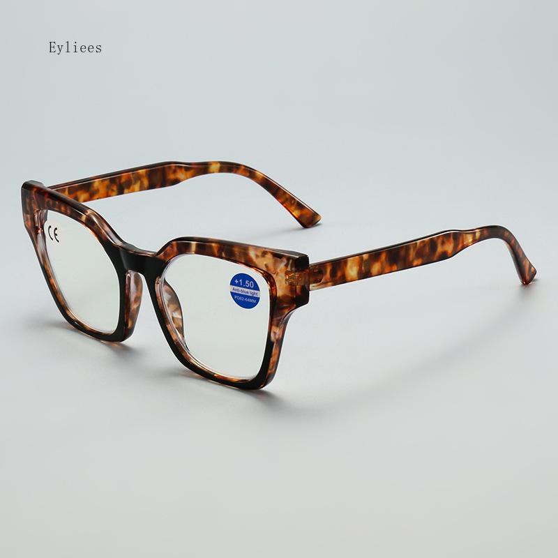 

Fashion Cat Eye Reading Glasses Women Patchwork Rim Optical Frames New Trendy Design Blue Light Blocking Eyeglasses 4