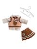 YMY Obitsu 11cm Doll Shirt Tie Waistcoat Half Skirt Uniform Set for BJD School Cosplay Costume Clothes + + + Girl's 1/12 Dolls, (Brown)