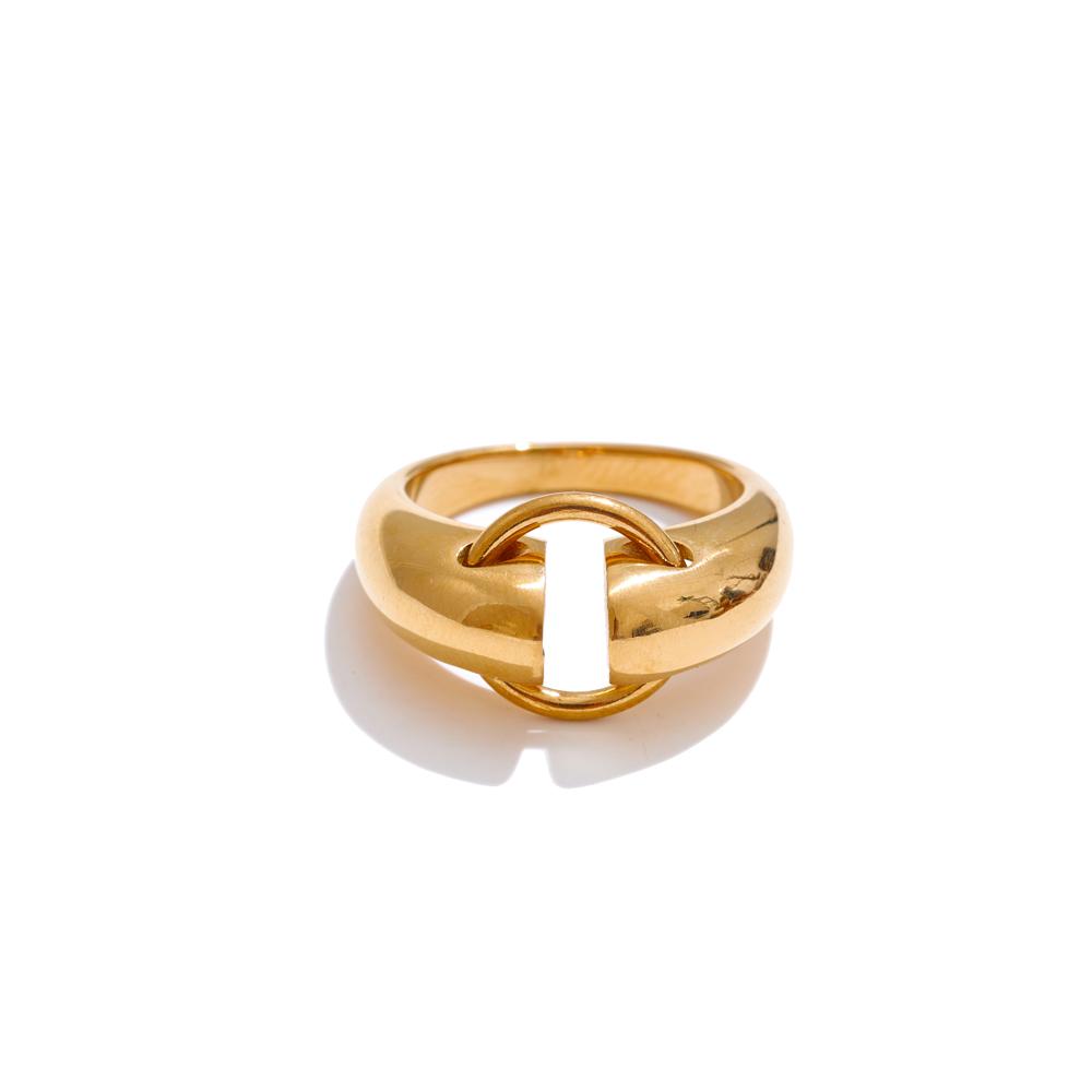 

Yhpup Smooth Stainless Steel Metal Geometric Daily Charm Ring 2025 Stylish Unique PVD Plated Rust Proof Jewelry 6