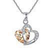 Accessories, Blue Purple Crystal Heart Collarbone Chain Fashion Two-Tone Necklace Summer Fresh Girl