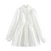 2025 Spring Women's European & American Style 3D Flower Long Sleeve Dress