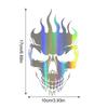 Reflective Skull Sticker - 10" Waterproof Car Decal, Flaming Skull Design, PVC Adhesive Stripes
