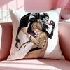 Anime D-Death Note Double-Sided Printed Pillow Cover Short Plush Suitable Living Rooms Bedrooms Sofas Throw Cushion Cover