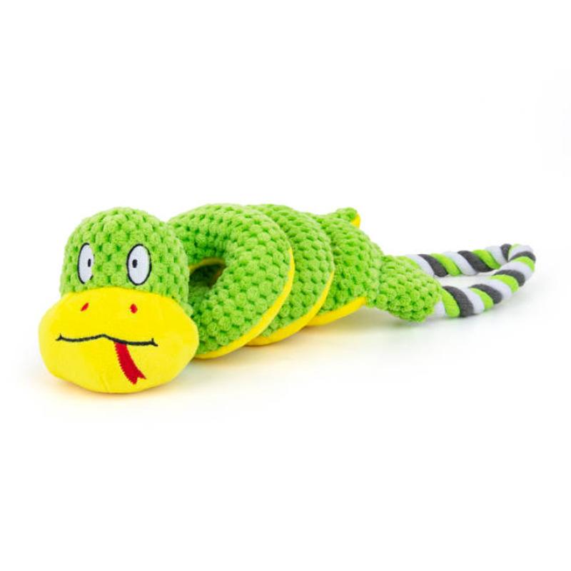 

Interactive Tug-of-War Squeaky Dog Toys Indestructible Chew Training Supplies for Puppy Medium Large Dogs Pet Plaything зелёный
