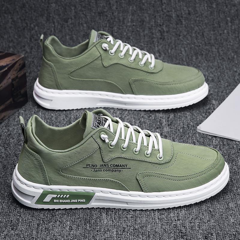 

Spring men s shoes 2025 new breathable canvas shoes trendy versatile shoes men s non-slip lightweight casual sports shoes 39 зелёный