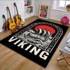 Viking Ship and Rune Design Patterned Carpet, Non Slip Mat Suitable for Living Room and Bedroom Sofas