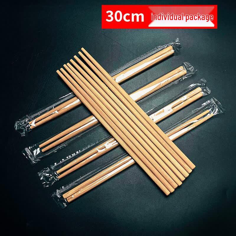 Individually Wrapped Extra-Long Bamboo Disposable Chopsticks