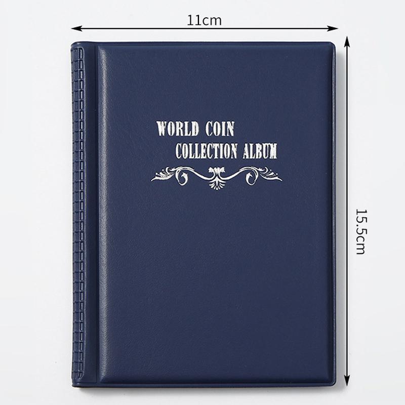 Kniha na sbírku mincí se 120 kapsami 10 stran Držák na sbírku mincí Album Organizér na pamětní mince Úložný prostor