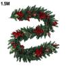 Christmas Garland Poinsettia Decoration Easy To Hang