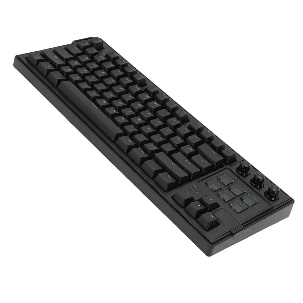 USB Wired Mechanical Keyboard 75 78 Key Layout 6 LCD Programmable Keys Red RGB Backlit Hot Swap Keyboard for PC Gaming