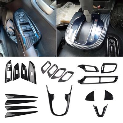 RHD For Honda Fit Jazz GK5 2015-2018 ABS Door Handle Window Lift Panel Switch Button Cover Sticker Car Interior