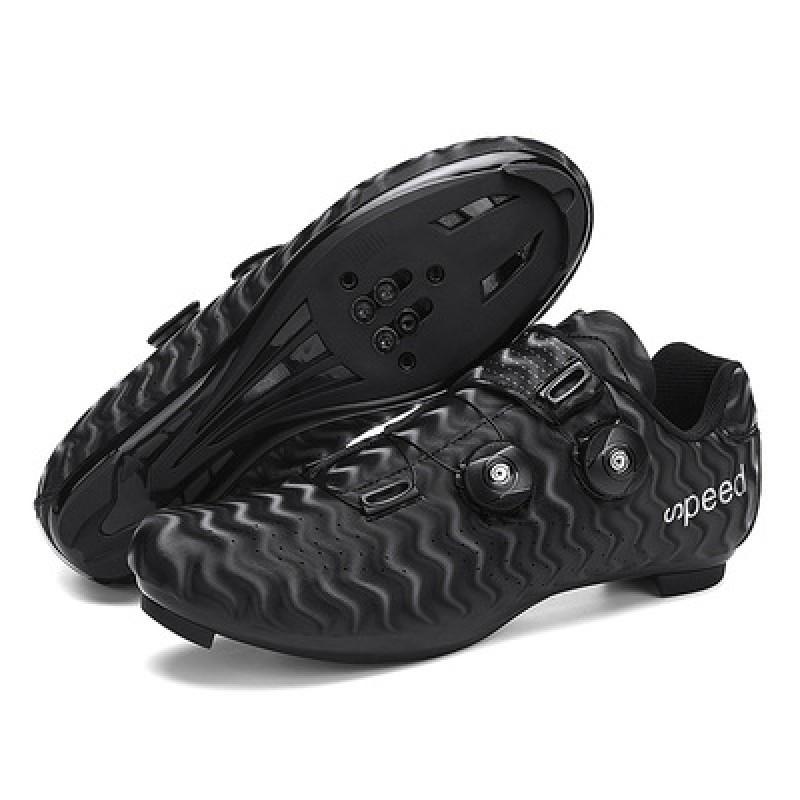 Chaussures de cyclisme pour homme avec compatibilité de cale Route VTT Vélo de montagne Semelle rigide Antidérapant Respirant Léger Soutien