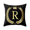 Cover Black And Gold Letter Case Sofa Cushion Cover Home Decor