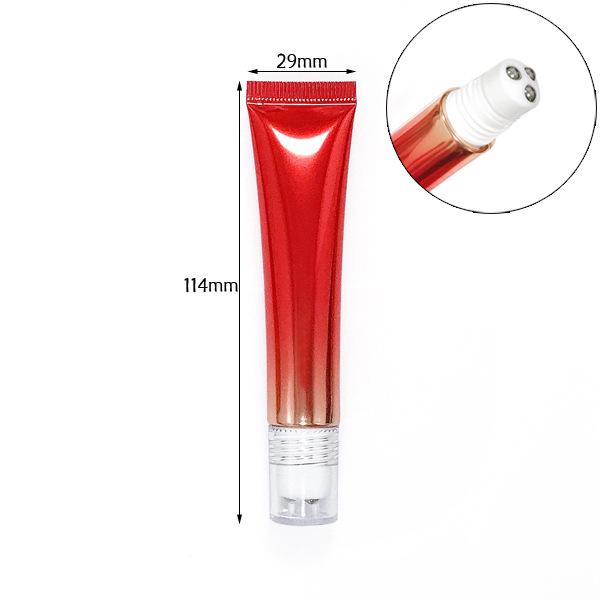 10g-30g Soft Tube Eye Cream with Three Roller Balls & Stainless Steel Roller Ball Bottle