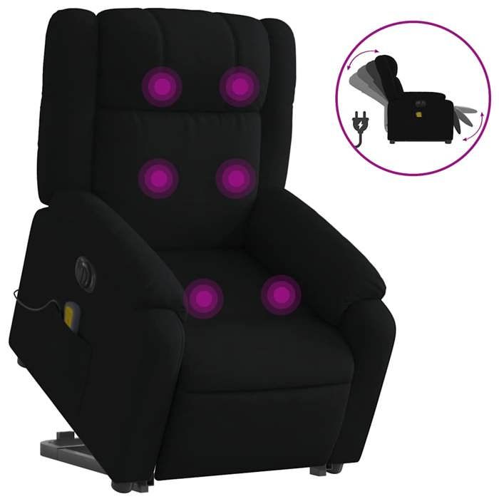 VidaXL Electric Massage Recliner Chair Black Fabric 3205240