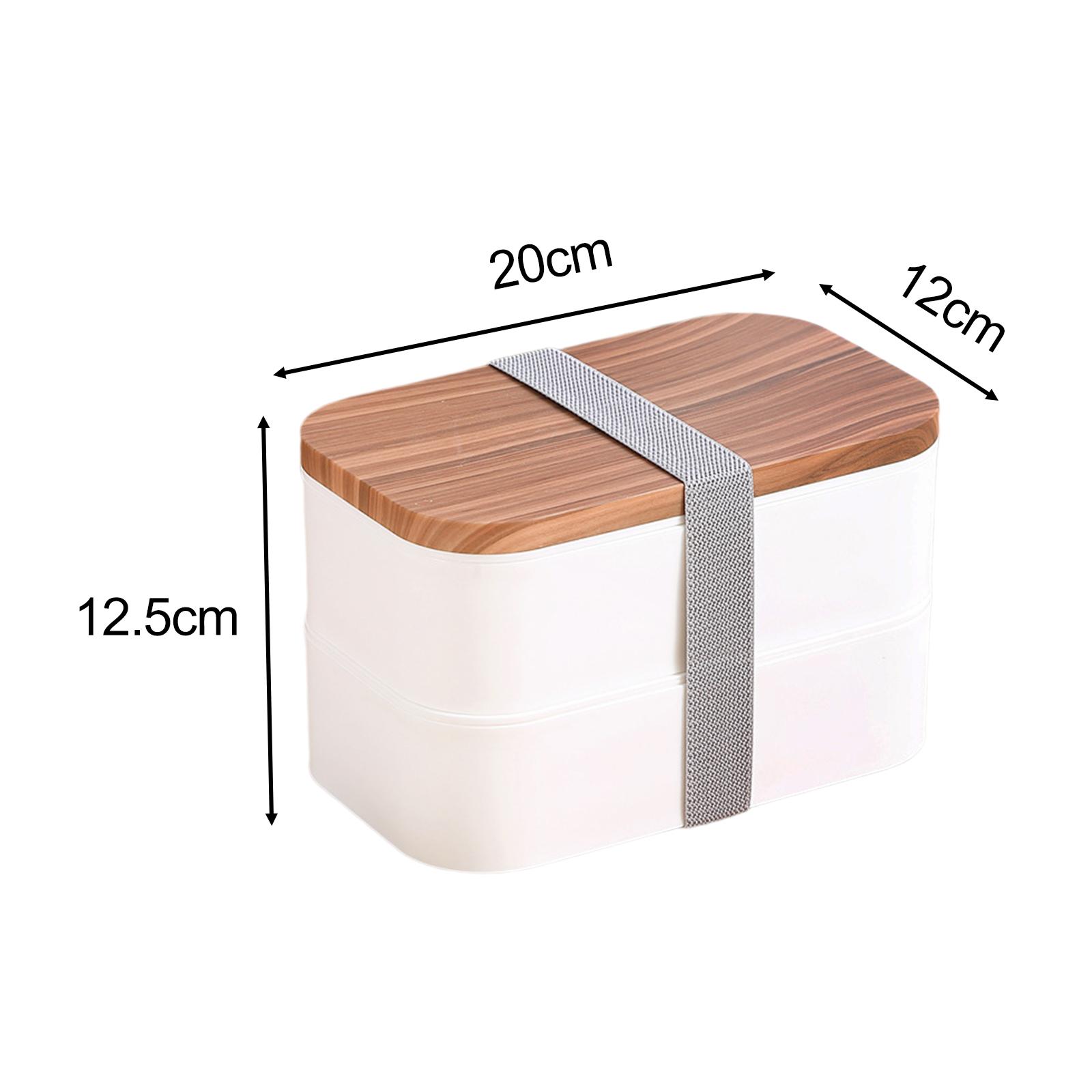 Adult Lunch Box Set Leakproof Microwave Bento Box for Fishing Picnic белый