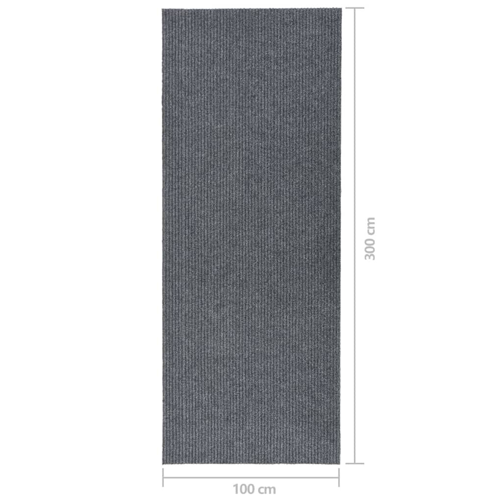 Vidaxl Dywanik Pochłaniający Zabrudzenia, 100X300 Cm, Szary