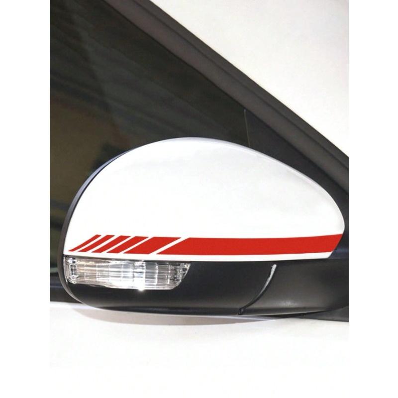 Auto Rückspiegel Streifenaufkleber, Reflektierende Folie Aufkleber Rückspiegel Aufkleber, Kratzfeste Autodekorationszubehör