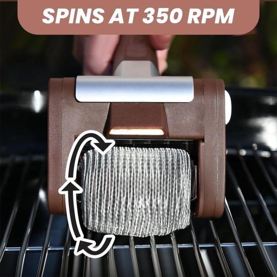 Elektrický grilovací kartáčový váleček 350 ot/min Přenosný rotační váleček Nerezový buben Bezdrátové BBQ čisticí příslušenství pro grily