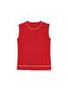 BUTTONPLAY Jacquard Round Sleeveless Knit_Red