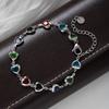 Color Love Bracelet, Personality Temperament, Heart-Shaped Bracelet, High-End Creative Fashion Jewelry.