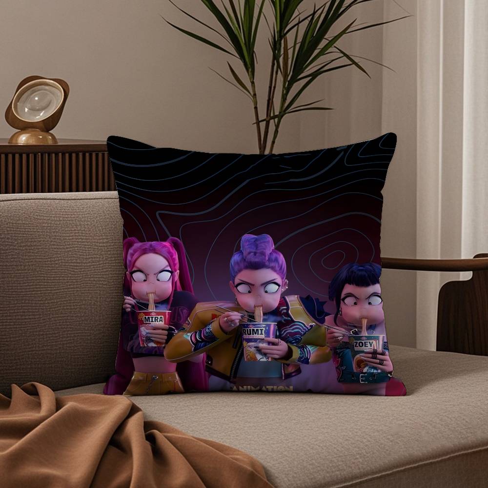 KPop Demon H-Hunters Pop Pillow Case Good Printing Pillowcase Living Room Sofa Cushion Cover Bedroom Room Decor