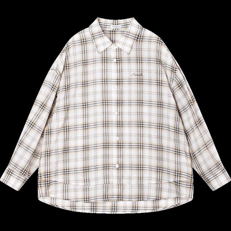 Mucmukn Kids' Lightweight Cotton Plaid Sun Protection Shirt Jacket