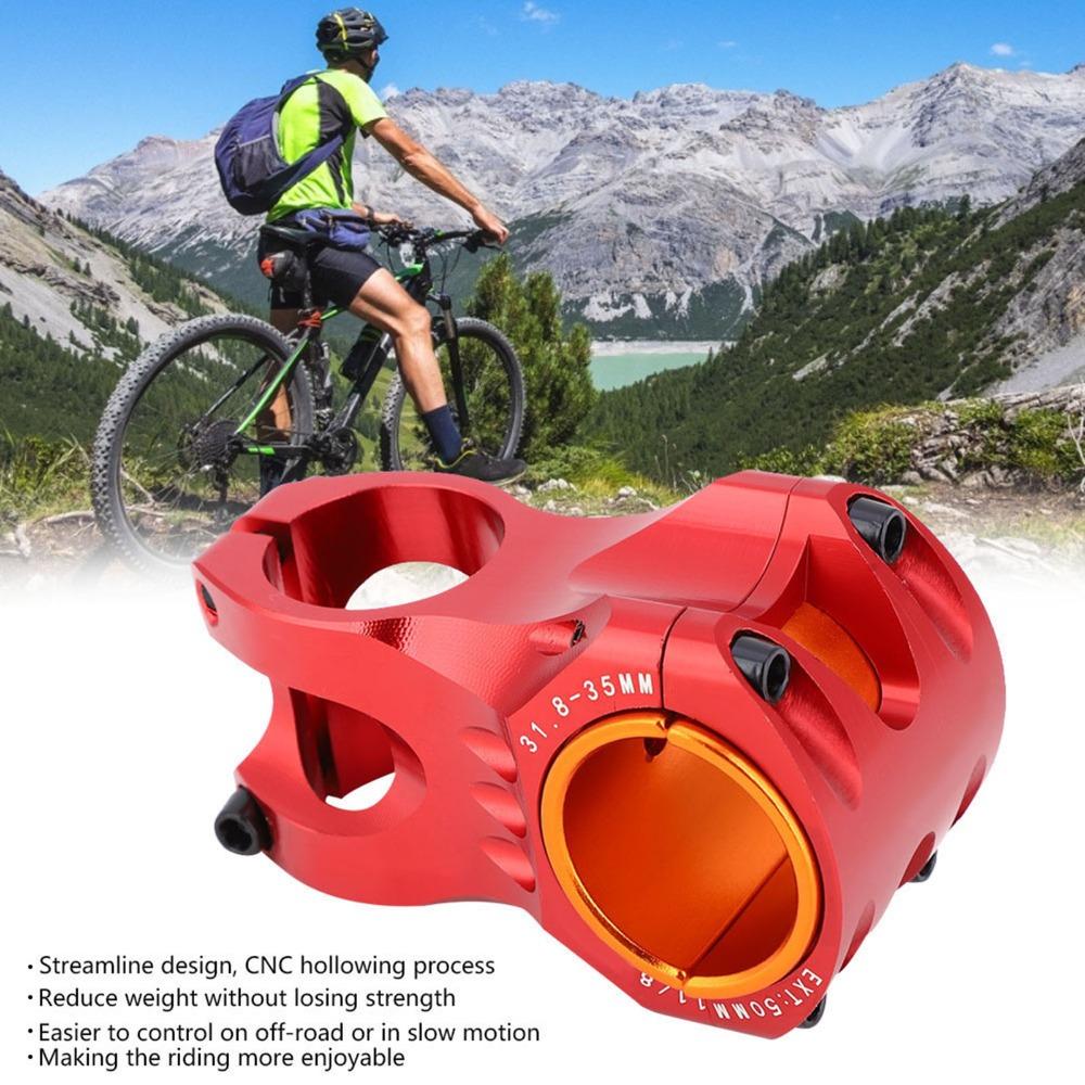 Attacco Manubrio in Lega di Alluminio Lunghezza 50mm Attacco Manubrio Corto Leggero Alta Resistenza 0 Gradi Attacco Manubrio per Bicicletta