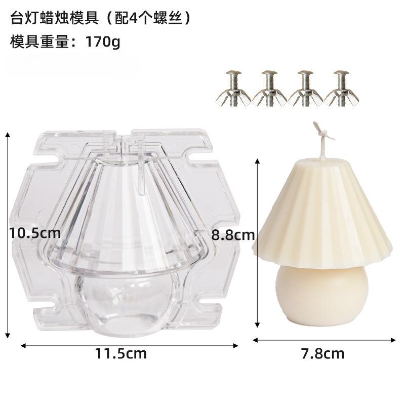 Candle Plastics PC Mold Aromatherapy Candle Making Mold Temperature Range: -30°C To 200°C DIY Cylindrical Geometric Candle Mold
