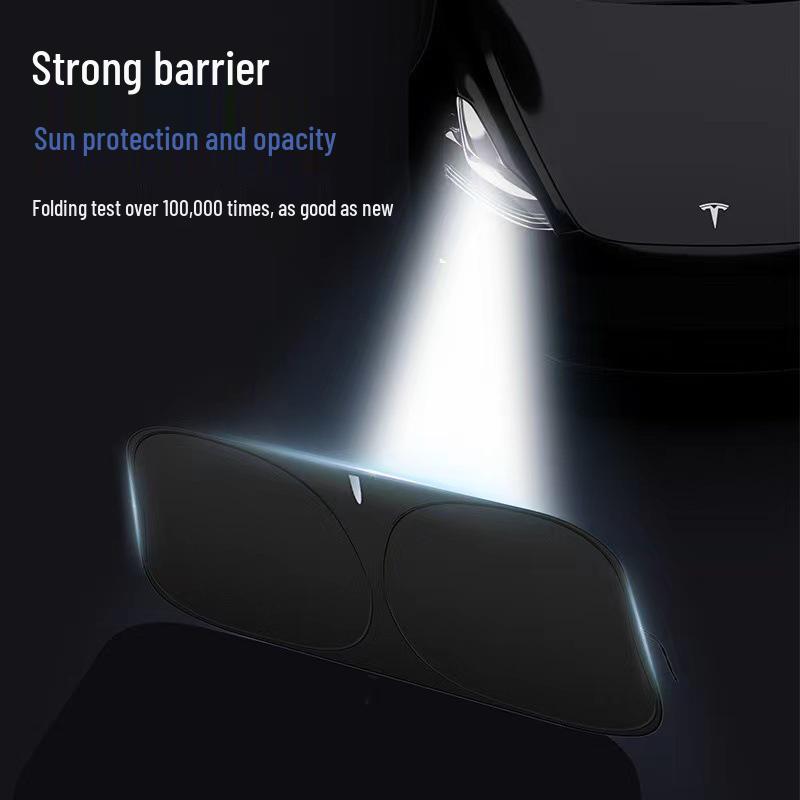 Silver-Coated Anti-Glare Car Sunshade Umbrella for Front and Side Windows.