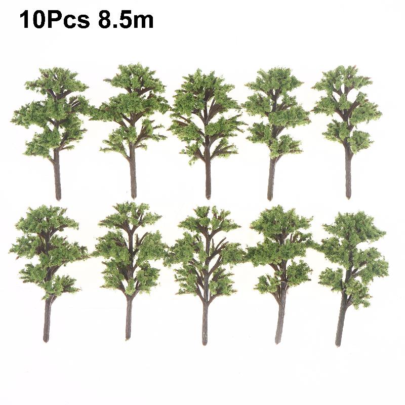 10Pcs Model Trees Ornaments Decoration Railroad Diorama Scenery Plastic Scale Scene For House Living Room Kitchen Decor
