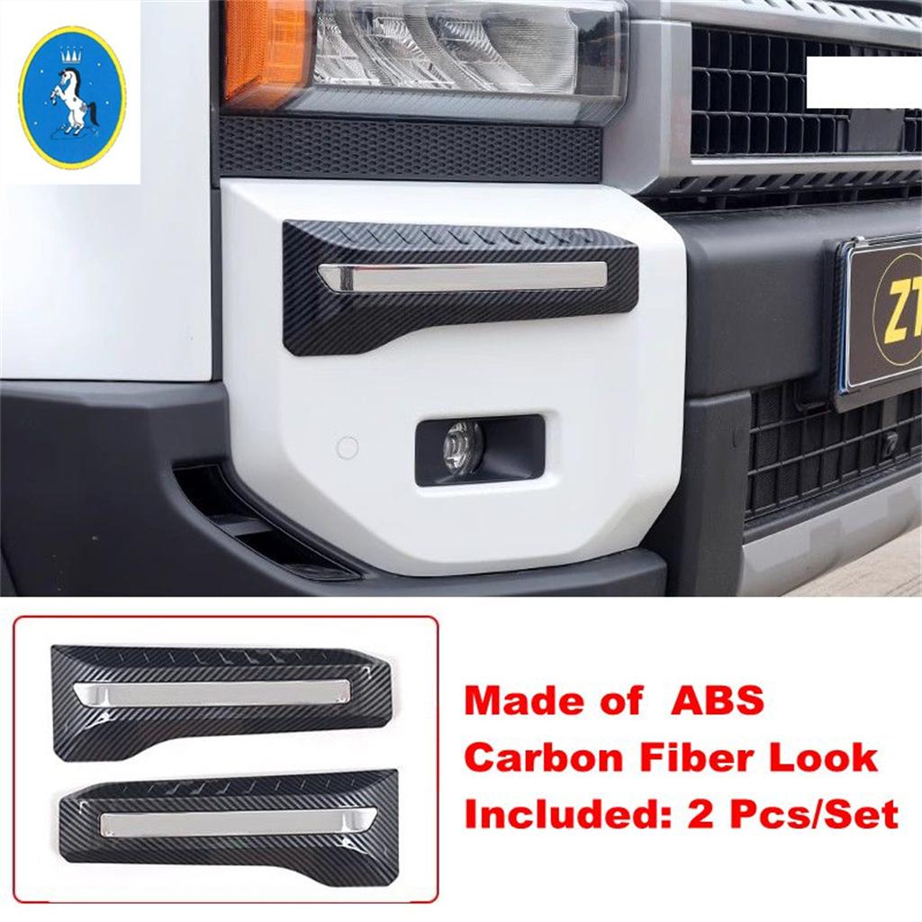 Auto Front Bumper Fog Lights Lamps Eyebrow Frame Decor Cover Trim Accessories For Toyota Land Cruiser 250 Prado LC250 2024 2025