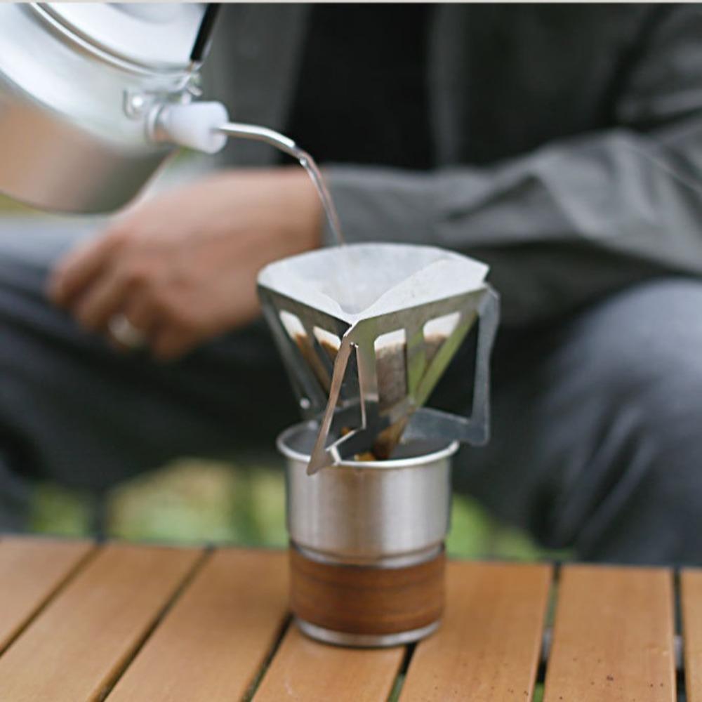 Stainless Steel Coffee Filter Rack Portable Coffee Drip Stand Cone Coffee Dripper Holder Tea