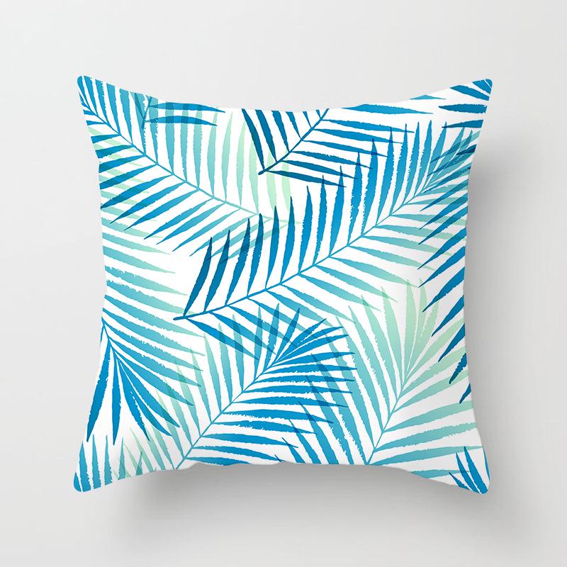 Ins Plant Flower Peach Skin Fleece Pillow Cover Sofa Car Pillow Cushion Cover Lunch Home Furnishing