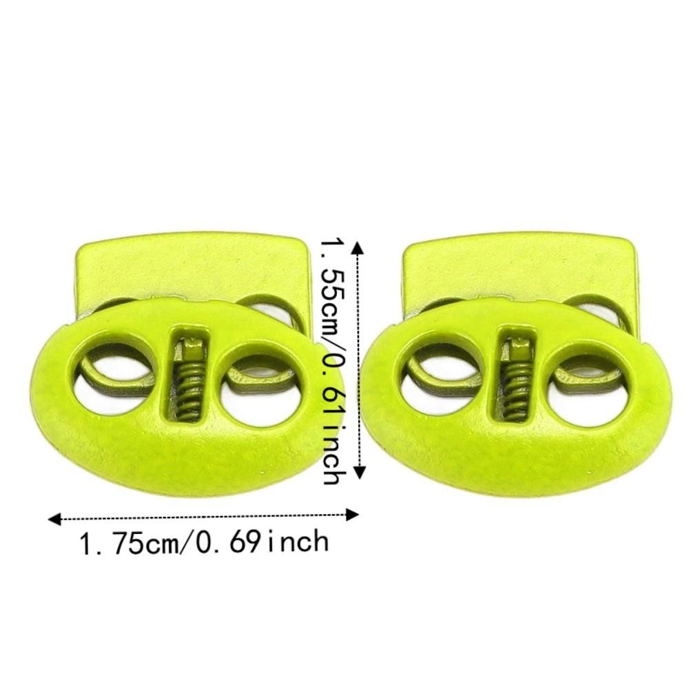 30pcs Double Hole Design Spring Stopper Fasteners Double Hole Toggles  For Drawstrings