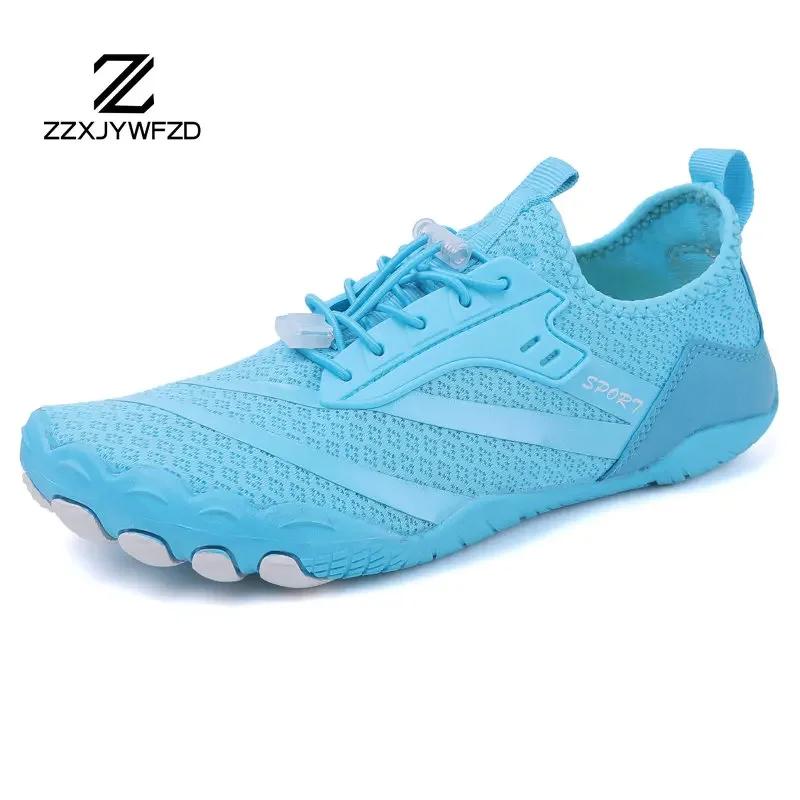 NIEUW Unisex Barefoot Schoenen Heren Outdoor Strand Watersporten Upstream Aqua Schoenen Dames Gym Sport Hardlopen Fitness Sneakers Maat 35-47 46 blue