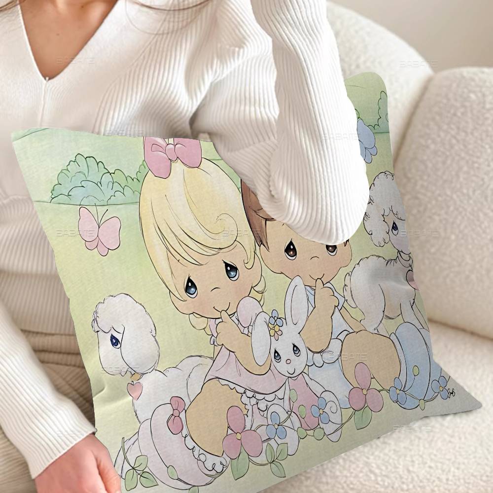 P-Precious M-Moments Cute 45*45cm Cushion Cover Pillow Cover Decor Pillowcase Home Pillowcase for Couch Pillow