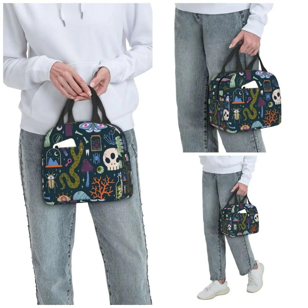 Curiosities Bone Skull Insulated Lunch Bag for Women Office Cooler Thermal Food Box Tote Portable Lunch Boxes Container