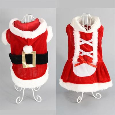 Pet Dog Christmas Clothes Santa Claus Dog Costume Winter Puppy Pet Cat Coat Jacket Dog Suit with Cap Warm Clothing For Dogs Cats