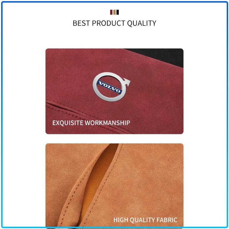 Suede Car Tissue Box Cover Sun Visor Seat Backrest Suspension For Volvo XC90 XC60 XC70 XC40 V90 V60 V40 C70 C30 S80