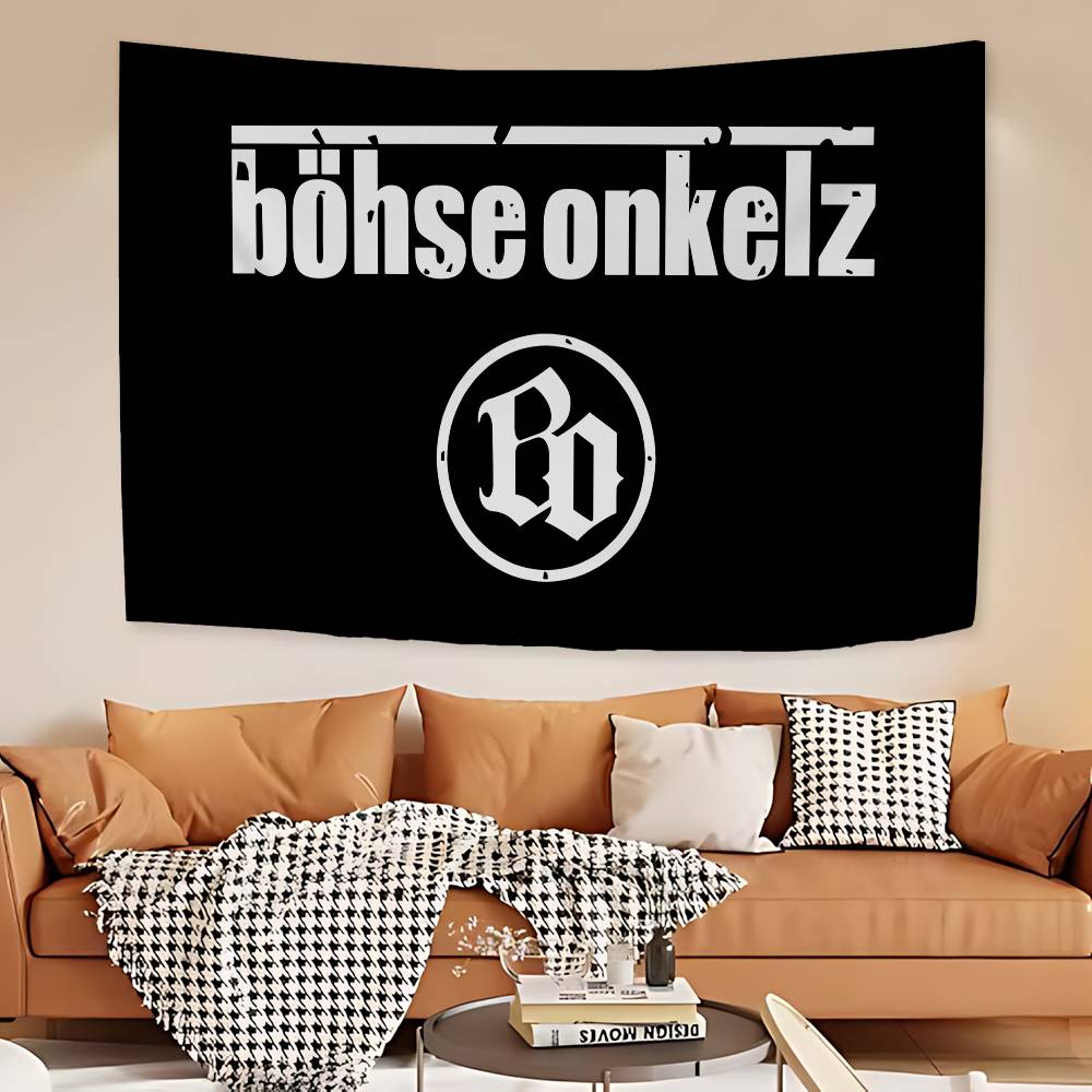 Bohse Onkelz Logo Barevná Nástěnná Tapiserie Bohemské Nástěnné Tapiserie Mandala Nástěnné Umění Dekor