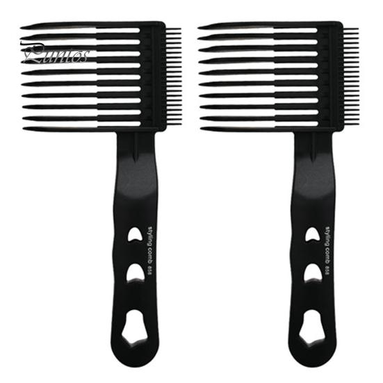 2ks Barber Fade Comb Profesionální polohování Mixování Zakřivený zastřihovač vlasů Hřeben Domácí Salon Kadeřnictví Muži Stříhání vlasů Hřeben Barber Haircut